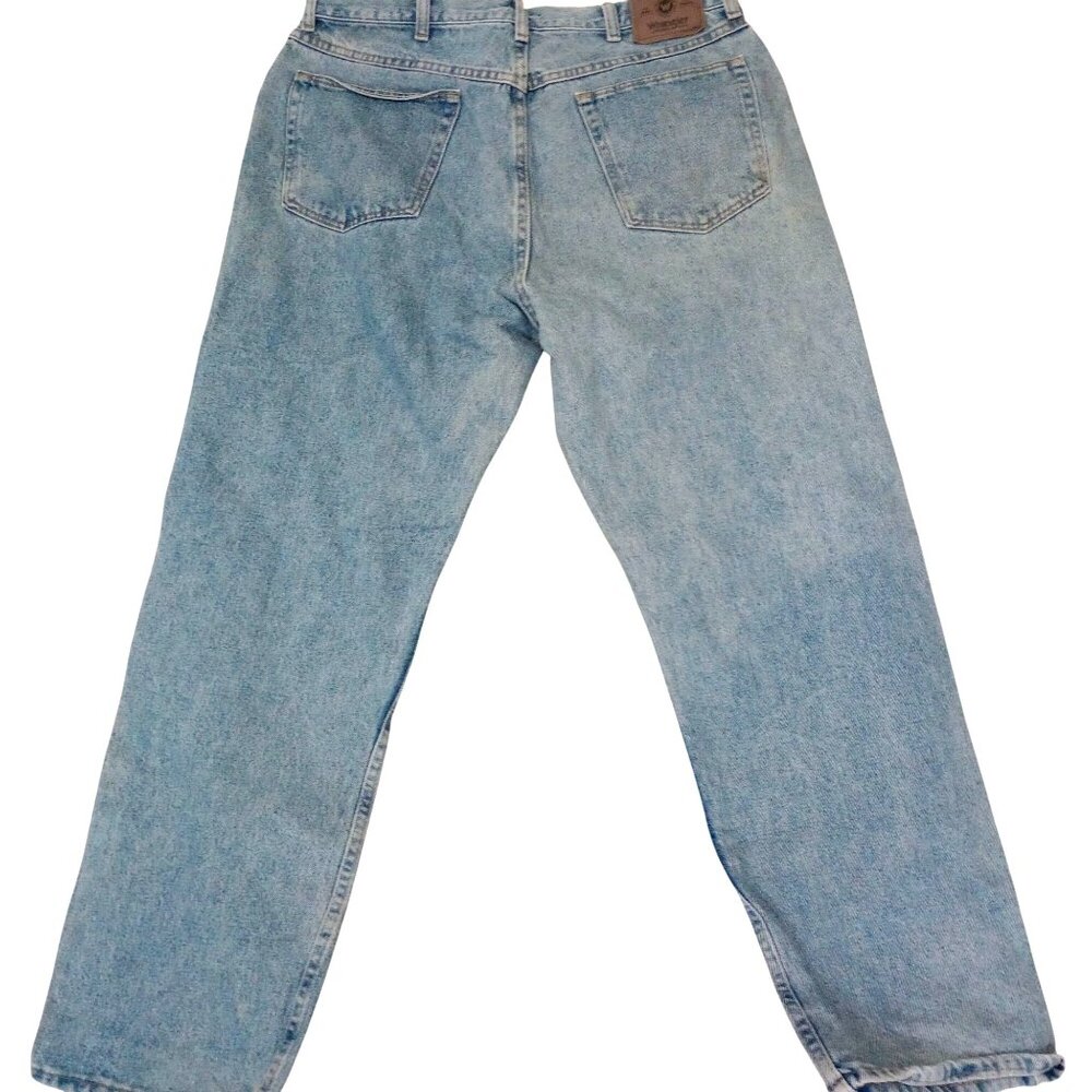 Wrangler Mens 36x30 Light Wash Denim Authentic Jeans Premium Quality Cotton